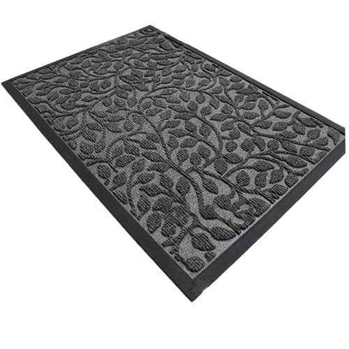 PIUpiuLIANG Haustürmatte 17x30 Zoll 3D Olivenzweig Polyester-Türmatte zum Entfernen von Flecken, Schlamm, Wasser aus Schuhen Nicht rutschende, waschbare Dekoration Teppich für Zuhause, Hotel vorne von PIUpiuLIANG