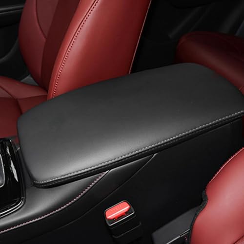 PIWINE Auto Mittelkonsole Armlehne Anti Rutsch Aufbewahrungsbox Lederschutzhülle Für Mazda CX-30 CX30 2020 2021 2022 Mittelkonsolenabdeckung(Titanium-line) von PIWINE