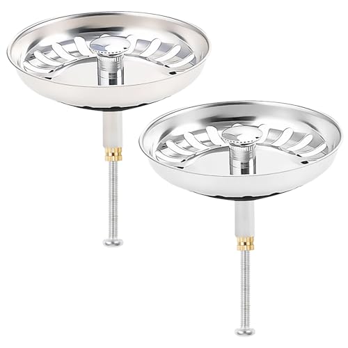 PIWOSGOL 2 Stück Abflusssieb Küchenspüle 79mm Stöpsel für Spülbecken, Edelstahl Rostfreier Waschbeckensieb Abflusssieb Waschbecken mit Höhenverstellbar für Spülbecken PIWOSGOL 2 Stück Abflusssieb Küchenspüle 79mm Stöpsel für Spülbecken, Edelstahl Rostfreier Waschbeckensieb Abflusssieb Waschbecken mit Höhenverstellbar für Spülbecken von PIWOSGOL