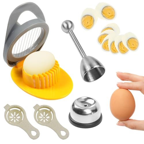 PIWOSGOL 5 Stück Eierschneider Set, Praktische Eischneidewerkzeug mit 1*Eierschneider, 1*Eierpiekser, 1*Eierköpfer Eieröffner, 2*Plastik Eiertrenner, für Küchenutensilien, Bar Cooking Egg, Eieröffner PIWOSGOL 5 Stück Eierschneider Set, Praktische Eischneidewerkzeug mit 1*Eierschneider, 1*Eierpiekser, 1*Eierköpfer Eieröffner, 2*Plastik Eiertrenner, für Küchenutensilien, Bar Cooking Egg, Eieröffner von PIWOSGOL