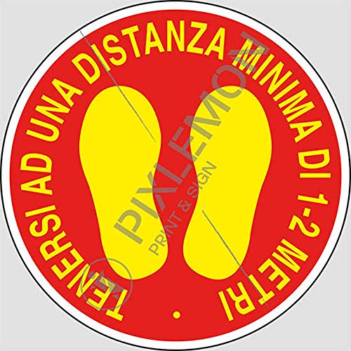 Selbstklebendes Schild in einem Abstand von mindestens 1-2 Metern 20 cm von PIXLEMON