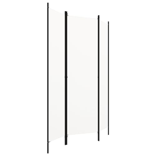 PIXZSSI 3-TLG. Raumteiler Indoor Cremeweiß 150x180 cm Freistehender Praktischer Multifunktional Trennwand Wohnzimmer Klappdesign Paravent Platz zu Sparen Dekorative Sichtschutz Schlafzimme von PIXZSSI