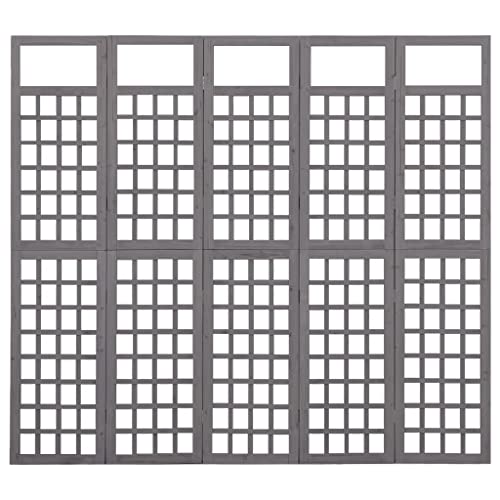 PIXZSSI 5-TLG. Raumteiler Indoor Massivholz Tanne Grau 201,5x180 cm Vielseitig Spalier Bietet Ausreichend Platz für Pflanzen Wohnzimmer Klappdesign Trennwand Dekorative Funktion Schlafzimmer PIXZSSI 5-TLG. Raumteiler Indoor Massivholz Tanne Grau 201,5x180 cm Vielseitig Spalier Bietet Ausreichend Platz für Pflanzen Wohnzimmer Klappdesign Trennwand Dekorative Funktion Schlafzimmer von PIXZSSI