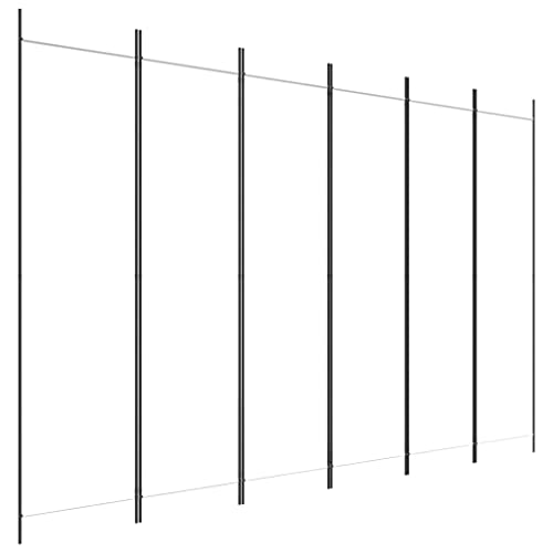 PIXZSSI 6-TLG. Raumteiler Indoor Weiß 300x200 cm Stoff Klappdesign Multifunktional Trennwand Wohnzimmer Paravent Dekorative Sichtschutz Schlafzimmer Hintergrundwand Privaten Ankleidebereich von PIXZSSI
