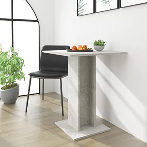 PIXZSSI Esszimmertische Betongrau 60x60x75 cm Holzwerkstoff Stilvollen Design Interieur Esstisch Vielseitiges Design Stehtische Feuchtigkeitsbeständigkeit Küchentisch Einfache Reinigung von PIXZSSI