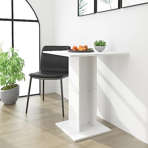 PIXZSSI Esszimmertische Weiß 60x60x75 cm Holzwerkstoff Stilvollen Design Interieur Esstisch Vielseitiges Design Stehtische Feuchtigkeitsbeständigkeit Küchentisch Einfache Reinigung von PIXZSSI