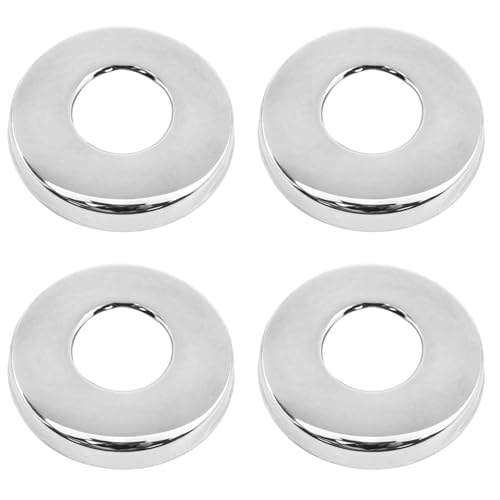 PIYANYO 5,1 cm runde Duscharm-Flanschplatte, Edelstahl-dekorative Abdeckplatte, universelle Badezimmer-Rohrabdeckplatte, robust und korrosionsbeständig, 4 Stück von PIYANYO