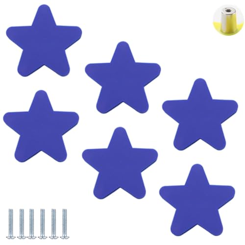 Möbelgriffe 6 Stück Kinderzimmergriffe Kollisionssichere Schubladengriffe Aus Weichem Gummi Kleiderschrankgriffe Mit Cartoon-Sternenhimmel Möbelknöpfe Heimdekorationsbeschläge(Saphirblau Stern 48mm) Möbelgriffe 6 Stück Kinderzimmergriffe Kollisionssichere Schubladengriffe Aus Weichem Gummi Kleiderschrankgriffe Mit Cartoon-Sternenhimmel Möbelknöpfe Heimdekorationsbeschläge(Saphirblau Stern 48mm) von PIYYQNY