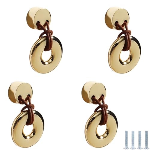 Möbelgriffe Vintage 4 Stück Goldfarbene Ledergriffe Für Kleiderschranktüren Schubladenanhängergriffe Aus Zinklegierung Geeignet Für Schranktüren Frisiertische Badezimmer Schrankbeschläge(K-Gold 50mm) Möbelgriffe Vintage 4 Stück Goldfarbene Ledergriffe Für Kleiderschranktüren Schubladenanhängergriffe Aus Zinklegierung Geeignet Für Schranktüren Frisiertische Badezimmer Schrankbeschläge(K-Gold 50mm) von PIYYQNY