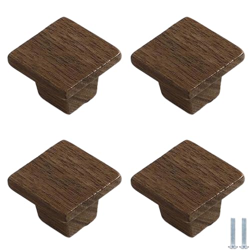 PIYYQNY Griffe Für Küchenschränke 4 Stück Hochwertige Schubladenknöpfe Aus Holz Quadratische Schrankknöpfe Aus Holz Griffe Aus Massivholz Für Kommoden Küchen Schranktüren(Walnuss Quadratisch 32mm) PIYYQNY Griffe Für Küchenschränke 4 Stück Hochwertige Schubladenknöpfe Aus Holz Quadratische Schrankknöpfe Aus Holz Griffe Aus Massivholz Für Kommoden Küchen Schranktüren(Walnuss Quadratisch 32mm) von PIYYQNY
