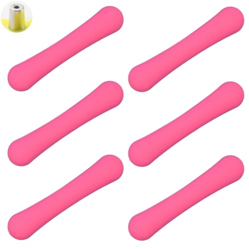 PIYYQNY Küchengriffe 6 Stück Kinderzimmergriffe Antikollisions-Schubladengriffe Mit Weichem Kleber Kleiderschrankgriffe Mit Cartoon-Sternenhimmel Möbelknöpfe Heimdekor-Hardware(Pink Lochmitte 96mm) von PIYYQNY