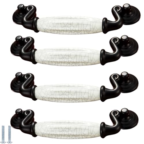 PIYYQNY Möbel Griffe Für Küchenschränke 4 Stück Mattschwarze Keramikgriffe Retro-Schrankgriffe Kleine Griffe Für Schranktüren Geeignet Für Küchen- Und Badezimmerschränke(Schwarz Lochabstand 115mm) PIYYQNY Möbel Griffe Für Küchenschränke 4 Stück Mattschwarze Keramikgriffe Retro-Schrankgriffe Kleine Griffe Für Schranktüren Geeignet Für Küchen- Und Badezimmerschränke(Schwarz Lochabstand 115mm) von PIYYQNY