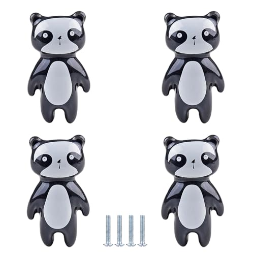 Schubladenknauf Griff 4 Stück Keramikgriffe Mit Tiermotiv Kleiderschrankknöpfe Für Kinderzimmer Geeignet Für Frisiertischschubladen Im Schlafzimmer Kleiderschrankbeschläge Für Badezimmer(Panda 62mm) Schubladenknauf Griff 4 Stück Keramikgriffe Mit Tiermotiv Kleiderschrankknöpfe Für Kinderzimmer Geeignet Für Frisiertischschubladen Im Schlafzimmer Kleiderschrankbeschläge Für Badezimmer(Panda 62mm) von PIYYQNY