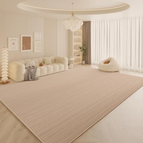 PIZZZENO Cremefarbener Wohnzimmer-Dekorationsteppich, große Teppiche für Schlafzimmer, weiche Garderobe, waschbare Lounge-Bodenmatte (140 x 200 cm/D) von PIZZZENO