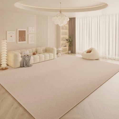 PIZZZENO Cremefarbener Wohnzimmer-Dekorationsteppich, große Teppiche für Schlafzimmer, weiche Garderobe, waschbare Lounge-Bodenmatte (80 x 160 cm/L) von PIZZZENO