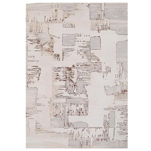 PIZZZENO Großflächiger Schlafzimmerdekor-Plüschteppich, dick, waschbar, Lounge-Bodenmatte, flauschig, weich, Arbeitszimmerteppiche für das Wohnzimmer (80 x 120 cm/L) von PIZZZENO