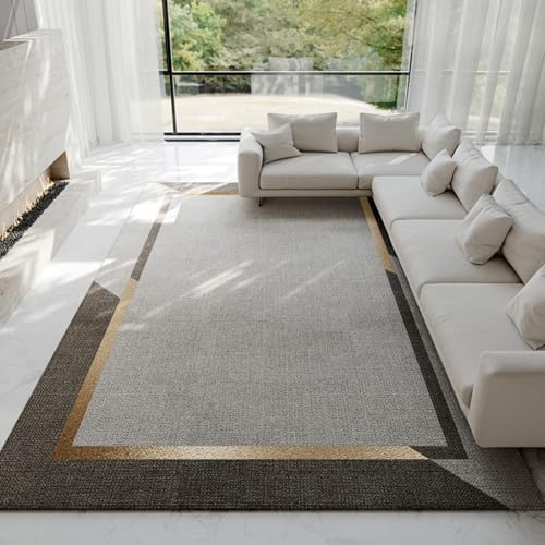 PIZZZENO Leichter, luxuriöser Lounge-Teppich, verdickte Matte, flauschig, weich, Schlafzimmerdekor, Nachttisch, Moderne, einfache Teppiche für das Wohnzimmer (160 x 230 cm/B) von PIZZZENO