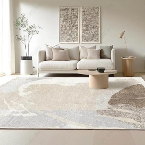 PIZZZENO Minimalistische Teppiche für Wohnzimmer, große Bereiche, Arbeitszimmer, helles, luxuriöses Schlafzimmer, Dekoration, Abstrakter Teppich für Zuhause (100 x 160 cm/D) von PIZZZENO