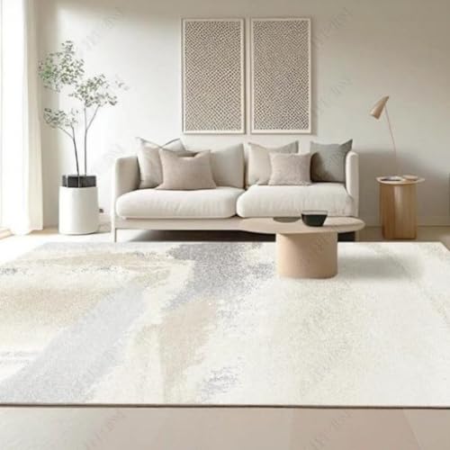 PIZZZENO Minimalistische Teppiche für Wohnzimmer, große Bereiche, Arbeitszimmer, helles, luxuriöses Schlafzimmer, Dekoration, Abstrakter Teppich für Zuhause (80 x 160 cm/L) von PIZZZENO