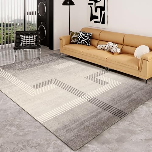 PIZZZENO Minimalistisches Schlafzimmerdekor, Dicke Plüsch-Bodenmatte für den Nachttisch, große Teppiche für die Garderobe im Wohnzimmer, Flauschiger, weicher Teppich (140 x 200 cm/C) von PIZZZENO