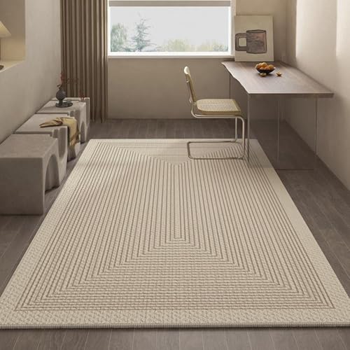 PIZZZENO Moderner, Schlichter Teppich für Arbeitszimmer, Stuhl, Bodenmatte, Wohnzimmer, Drehstuhl, Heimdekoration (120 x 180 cm/WSJR-5) von PIZZZENO