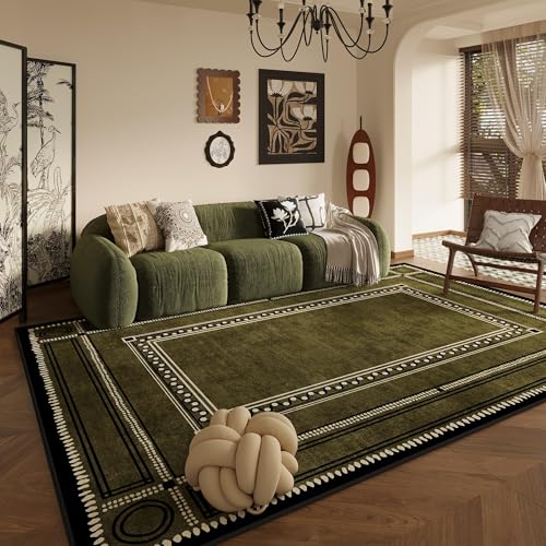 PIZZZENO Plüschteppich im Retro-Stil, Wohnzimmerdekoration, große Teppiche für Schlafzimmer, dick, waschbar, Lounge-Bodenmatte, Zuhause, flauschig, weich (80 x 120 cm/E) von PIZZZENO