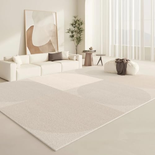 PIZZZENO Teppiche für Wohnzimmer, Flauschiger, weicher Plüschteppich, minimalistische Lounge-Bodenmatte, Dickes Schlafzimmerdekor, Nachttisch (200 x 300 cm/E) von PIZZZENO