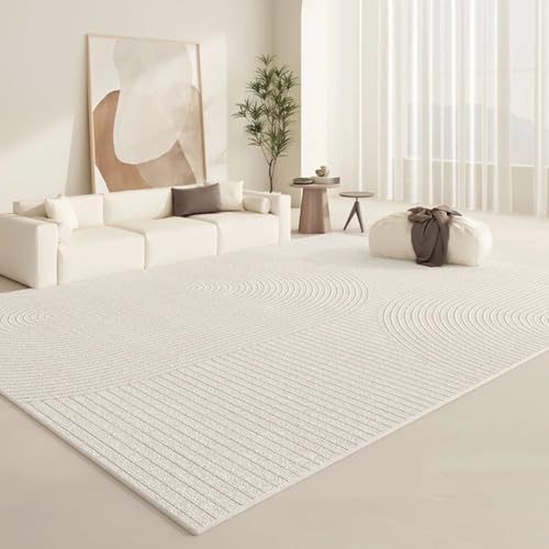 PIZZZENO Teppiche für Wohnzimmer, Flauschiger, weicher Plüschteppich, minimalistische Lounge-Bodenmatte, Dickes Schlafzimmerdekor, Nachttisch (80 x 160 cm/I) von PIZZZENO