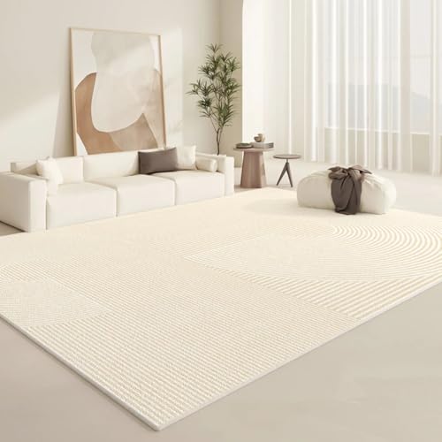 PIZZZENO Teppiche für Wohnzimmer, flauschig, weich, Plüsch, minimalistisch, Lounge-Bodenmatte, Dickes Schlafzimmer, Dekoration, Nachttisch (200 x 250 cm/J) von PIZZZENO