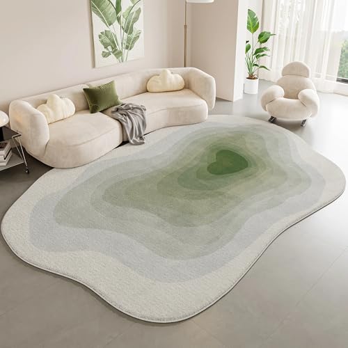 PIZZZENO Wohnzimmer-Dekoration, Farbverlauf-Teppich, unregelmäßige Form, Teppiche für Schlafzimmer, Dicker Plüsch, Lounge, Zuhause, Flauschige, weiche Matte (80 x 120 cm/H) von PIZZZENO
