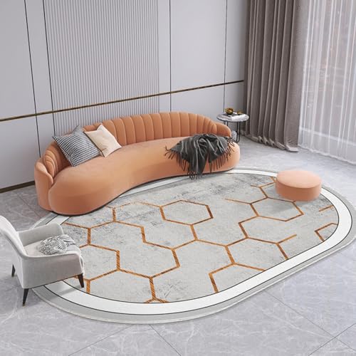 PIZZZENO Wohnzimmer-Dekorationsteppich, leichte Luxus-Teppiche für Schlafzimmer, waschbar, Lounge, weiche Bodenmatte, Garderobe (120 x 160 cm/E) von PIZZZENO