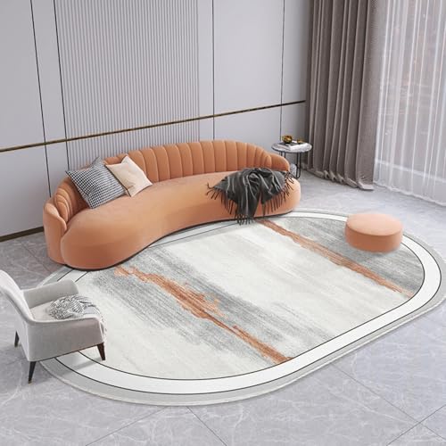 PIZZZENO Wohnzimmer-Dekorationsteppich, leichte Luxus-Teppiche für Schlafzimmer, waschbar, Lounge, weiche Bodenmatte, Garderobe (80 x 120 cm/F) von PIZZZENO