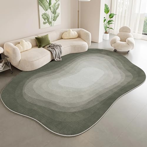 PIZZZENO Wohnzimmerdekoration, Farbverlaufsteppich, unregelmäßige Form, Teppiche für Schlafzimmer, Dicker Plüsch, Lounge, Zuhause, Flauschige, weiche Matte (80 x 120 cm/C) von PIZZZENO