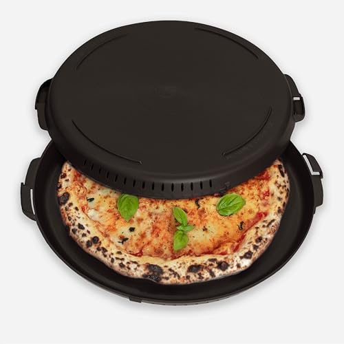 PIZZycle Pizzakarton Mehrweg Pizza Aufbewahrungsbox stapelbar - nachhaltig - wärmeisolierend - Pizzabox passend für Pizza bis 33x33 cm - Pizza Mehrwegverpackung - Pizza Box mit Deckel (Truffle) von PIZZycle