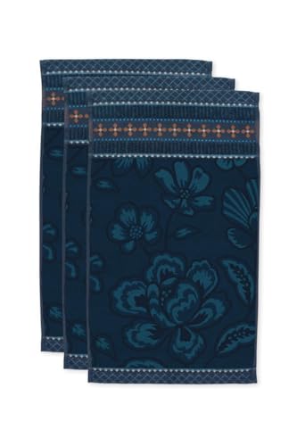 PIp Studio Gästehandtuch Set/3 Jasmin Jacquard Dunkelblau 30x50cm PIp Studio Gästehandtuch Set/3 Jasmin Jacquard Dunkelblau 30x50cm von PIp Studio