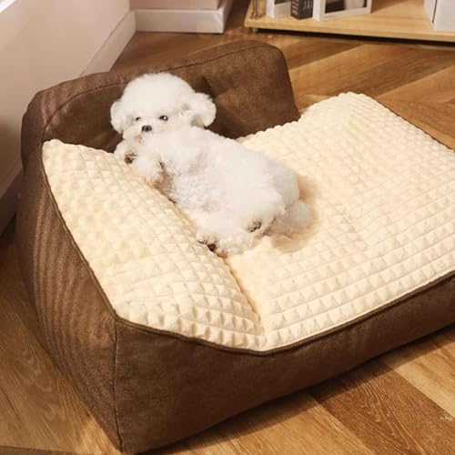 Hundebett Grosse Hunde Waschbar, Plüsch Hundekissen Flauschig, Hundecouch Mit Hohem Rand Und Rutschfestem Boden Für Große Hunde,Braun,L Hundebett Grosse Hunde Waschbar, Plüsch Hundekissen Flauschig, Hundecouch Mit Hohem Rand Und Rutschfestem Boden Für Große Hunde,Braun,L von PJDDP