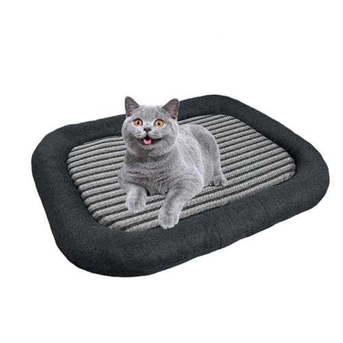PJDDP Hundekissen, Katzenbett, rutschfeste Unterseite Hundekorb, Abnehmbar Und Waschbar, Für Kleine Hunde, Mittelgroße, Grosse Hunde,Striped Graphite Gray,L PJDDP Hundekissen, Katzenbett, rutschfeste Unterseite Hundekorb, Abnehmbar Und Waschbar, Für Kleine Hunde, Mittelgroße, Grosse Hunde,Striped Graphite Gray,L von PJDDP