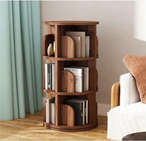 PJGFBYT Kinder-Bücherregal, Massivholz, um 360 ° drehbar, Bilderbuchregal, Bodenecke, Zeitschriftenständer, Bücherregal (Größe: 46 x 100 cm) von PJGFBYT