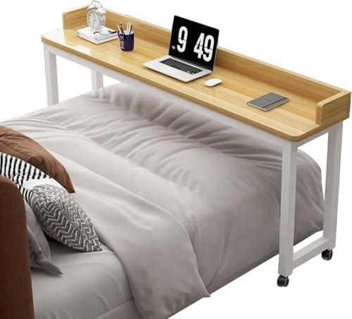 PJGFBYT Laptop-Schreibtisch, Betttisch, Rollwagen, mobiler Computertisch, Computer-Arbeitsplatz zum Arbeiten und Essen (Farbe: D) von PJGFBYT