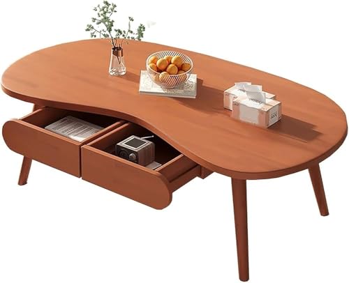 PJGFBYT Massivholz-Sofa-Beistelltisch mit Schublade, Couchtisch aus Massivholz, Cocktailtisch, Beistelltisch, Mitteltisch (Größe: 120 x 60 x 45 cm, Farbe: B) von PJGFBYT
