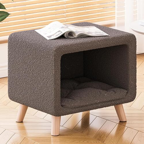 PJGFBYT Schlafzimmer-Beistelltisch mit 1 Stauraum, moderner Nachttisch mit Stauraum (Größe: 35 x 40 x 50 cm, Farbe: Schwarz) von PJGFBYT