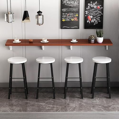 PJGFBYT Wandmontierter Esstisch, Küchenwandtisch, Hängetisch, Bartisch, Wandküchentisch, zusammenklappbarer Küchentisch (Größe: 70 x 30 cm, Farbe: Teakholz) von PJGFBYT