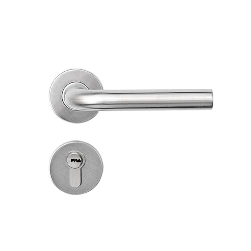 PJKTBEYI 304 Edelstahl Split Lock HC3007 Griffschloss Einzelner gebogener Griff Innentür Bürotürschloss von PJKTBEYI