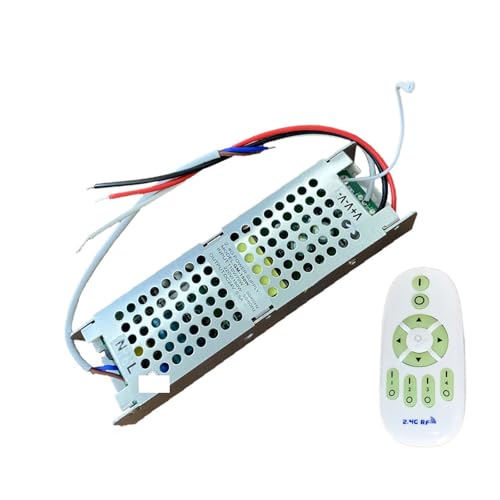 PJKTBEYI AC110V-220V 18W-108W-150W Ausgang 24V 2,4G Fernbedienung LED-Treiber-Netzteil for zweifarbigen LED-Streifen Dimmen Farbwechsel(150w,AC 220V with Remote) von PJKTBEYI