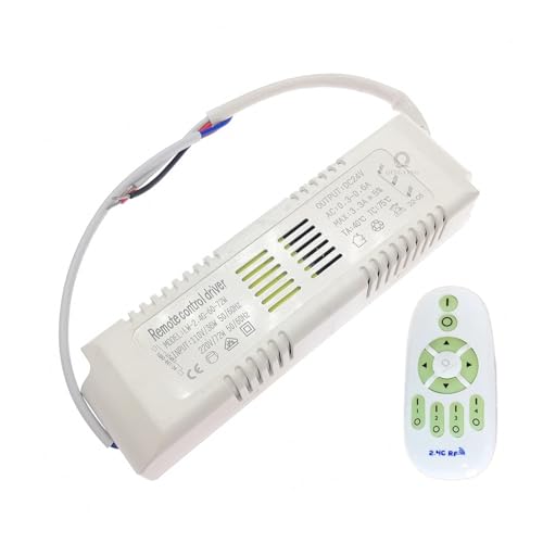 PJKTBEYI AC110V-220V 18W-108W-150W Ausgang 24V 2,4G Fernbedienung LED-Treiber-Netzteil for zweifarbigen LED-Streifen Dimmen Farbwechsel(60-72W,AC 220V with Remote) von PJKTBEYI