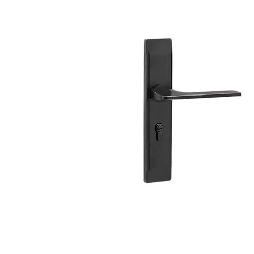 PJKTBEYI Schlafzimmer Türschloss Einfache Innen Magnetische Stille Mechanische Bronze Zink-Legierung Griff Schloss Hause Zimmer Holz Türschloss(F Style elegant Black) von PJKTBEYI