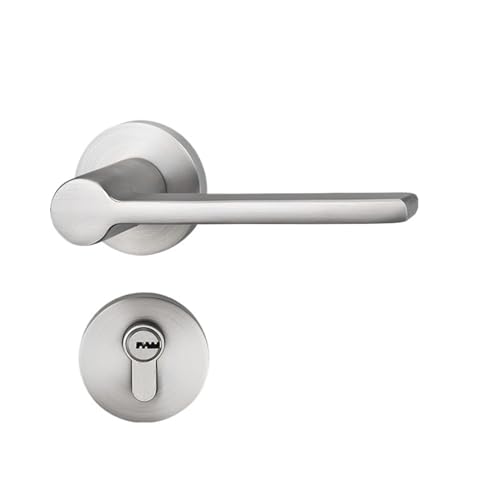PJKTBEYI Zinklegierung Split Lock HC-038 Indoor Holztürschloss Moderner einfacher Türgriff(Matt Nickel) von PJKTBEYI