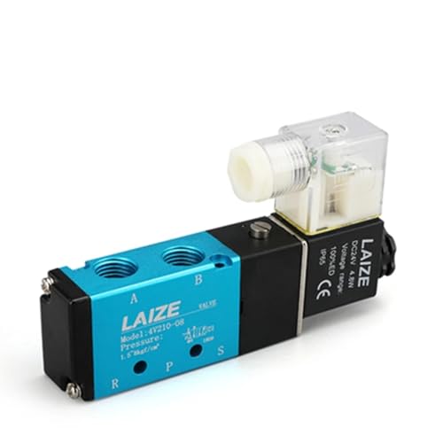 Solenoid Valve 2 Position 5 Way 4V210-08 Pneumatic Air Electrical Control 4V310-10 4V410-15(4V330C-10 DC24) von PJKTBEYI