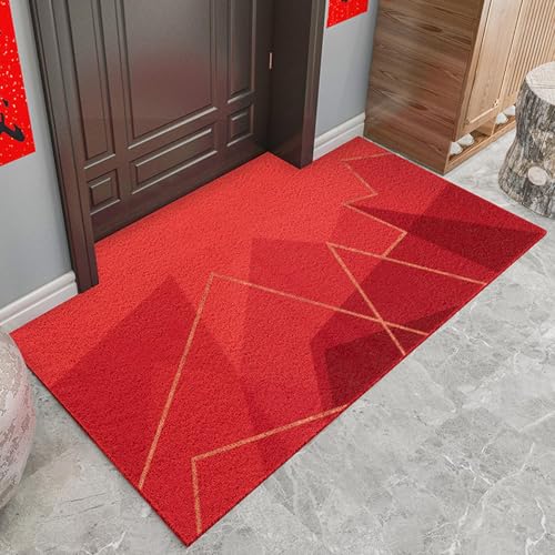 PJKUIFYX Fußmatte Unregelmäßiges Muster Schmutzfangmatte Eingangsbereich Fussmatte Innen & Außen, rutschfeste Türmatte,PVC Fußmatten Haustür Waschbar,Rot,A-80 * 120CM PJKUIFYX Fußmatte Unregelmäßiges Muster Schmutzfangmatte Eingangsbereich Fussmatte Innen & Außen, rutschfeste Türmatte,PVC Fußmatten Haustür Waschbar,Rot,A-80 * 120CM von PJKUIFYX