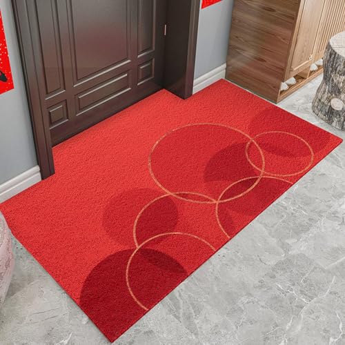 PJKUIFYX Fußmatte Unregelmäßiges Muster Schmutzfangmatte Eingangsbereich Fussmatte Innen & Außen, rutschfeste Türmatte,PVC Fußmatten Haustür Waschbar,Rot,B-60 * 90CM PJKUIFYX Fußmatte Unregelmäßiges Muster Schmutzfangmatte Eingangsbereich Fussmatte Innen & Außen, rutschfeste Türmatte,PVC Fußmatten Haustür Waschbar,Rot,B-60 * 90CM von PJKUIFYX